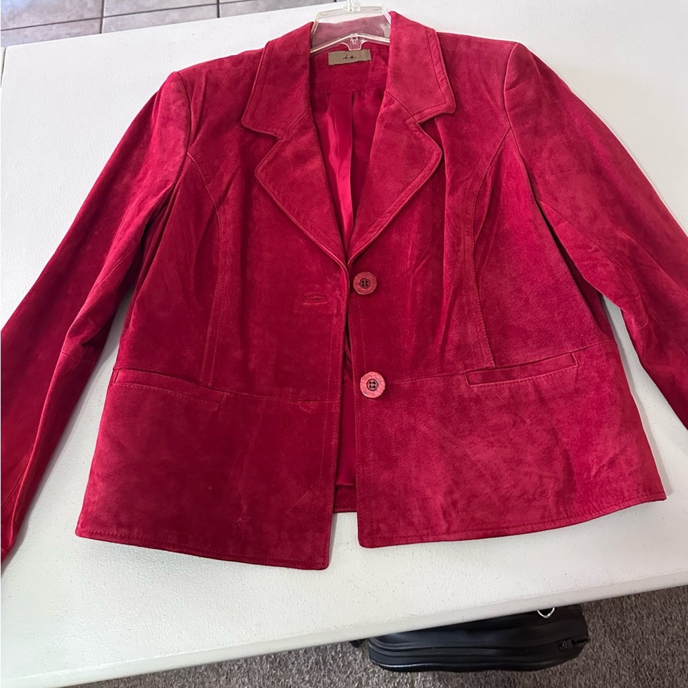Red suede jacket
